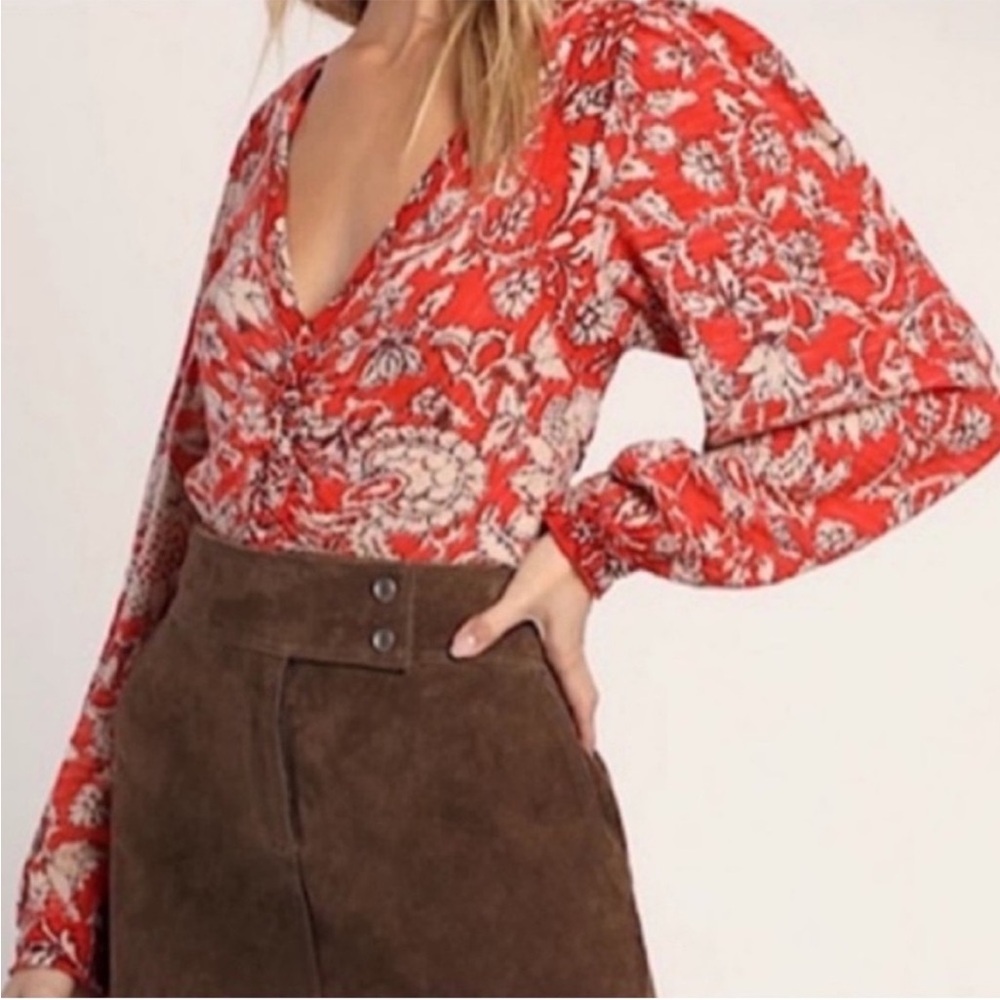 5/$40 Free People Say What Ruched Top